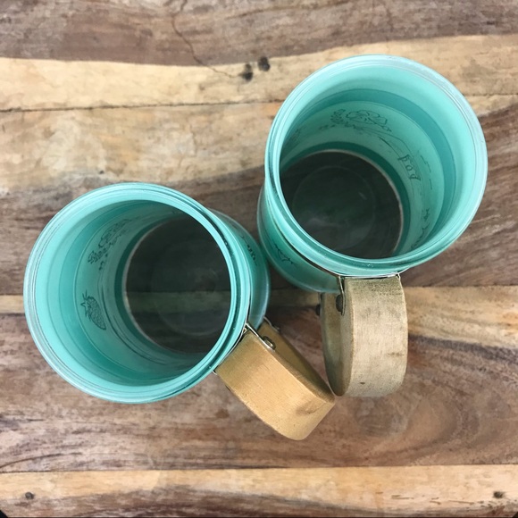 Vintage l 50s Siesta Ware Aqua Rockabilly Tropical Hawaiian Tiki Mug Barware - Picture 8 of 13